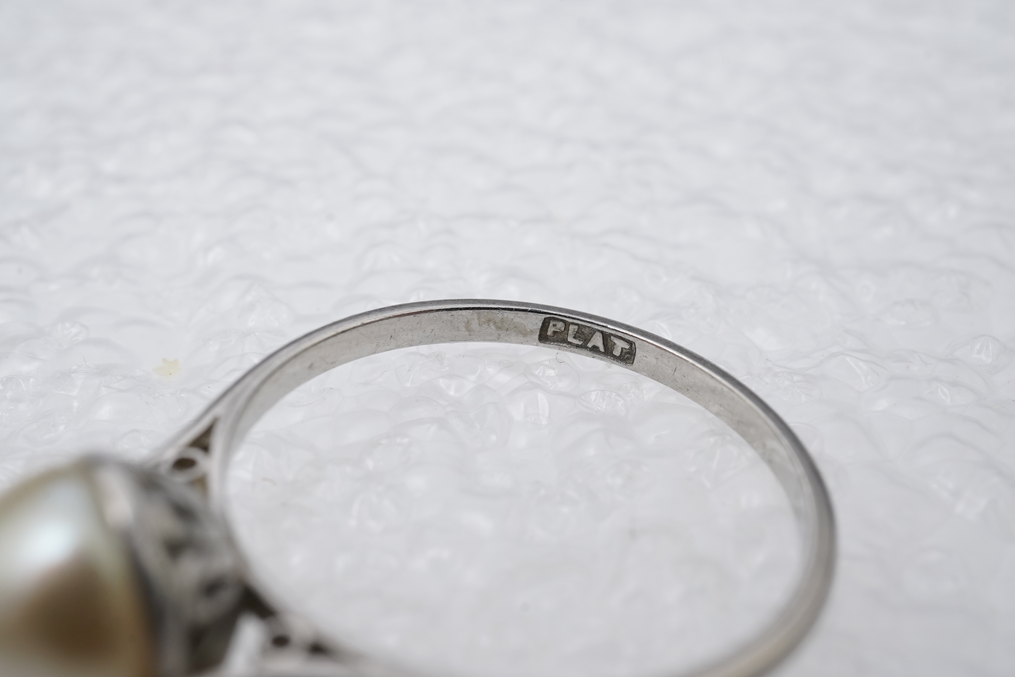 A natural pearl ring, early 20th century